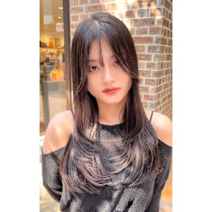 ハイレイヤー/韓国風レイヤー/ウルフレイヤー/ベージュ