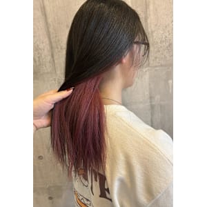 ピンクレッド/インナーカラー