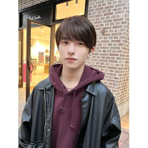 マッシュ/シースルー/ベージュ韓国風マッシュ