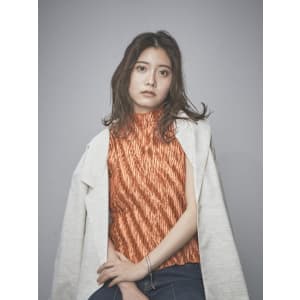 大人ガーリーチョコレートブラウンゆるふわミディ