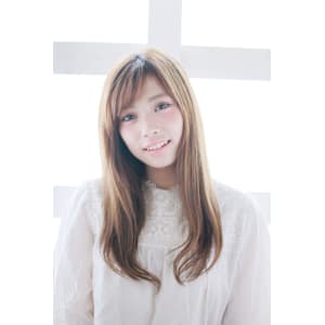 軽めロング/透明感/ハニーベージュ/マロンベージュ/艶髪