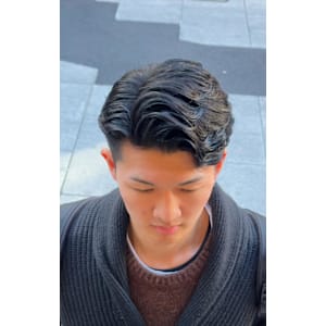 ウェーブパーマ　ビジネススタイル　日本橋