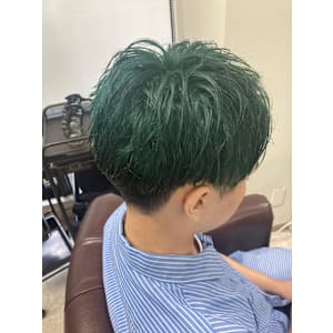 メンズターコイズグリーン - GLADGE池袋/ダブルカラー/ブリーチ【グラッジイケブクロダブルカラーブリーチ】掲載中
