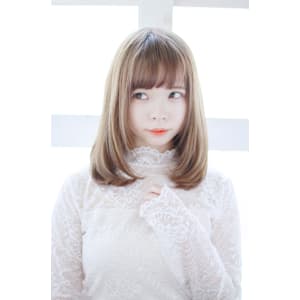 レイヤーカット/マロンベージュ/ミディアムレイヤー