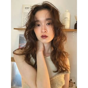 smoky brown/顔まわりレイヤー_下北沢美容室