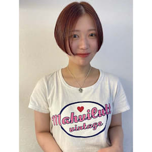 ミニボブショート/レッド/ハンサムショート_下北沢