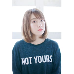 内巻き/内巻きボブ/艶カラー/ベージュ/マロンベージュ