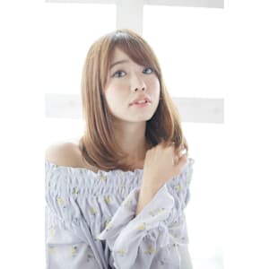 内巻きワンカール/マロンベージュ/ミディアム