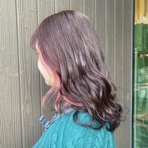 イヤリングカラーピンク