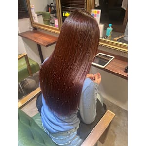 髪質改善/縮毛矯正/酸性ストレート/カシスピンク/韓国/前髪