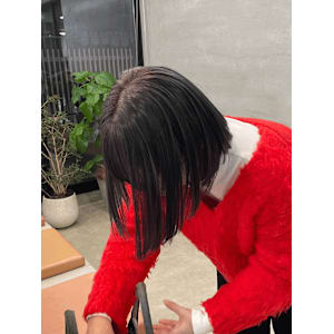 ラベンダーグレージュ/艶カラー/ボブ