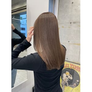 ラベージュ　ミルクティーブラウン　髪質改善セラミドカラー