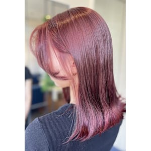 【W_SALON 河原町】外ハネコーラルピンク/外ハネロング