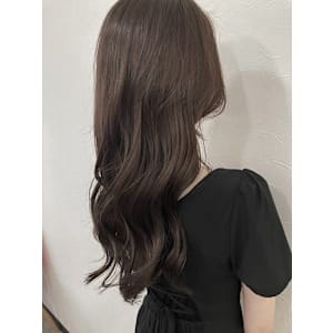 髪質改善透明感グレージュ 韓国風ヘア