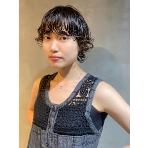  マッシュショート × パーマスタイル