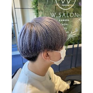 【W_SALON 河原町】 ハイトーン/ラベージュ/マッシュ