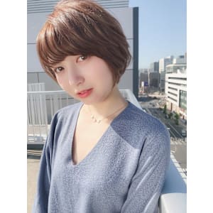 大人可愛い20代30代40代50代丸みショートボブ