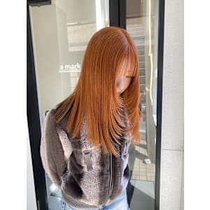 【松本　華】手触りの良いブリーチでオレンジベージュ