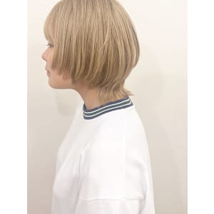 ｜ハイトーンカラー×ショートウルフ｜