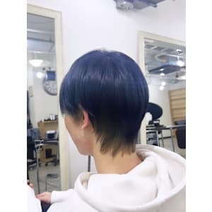 ｜ブリーチ1回 ネイビー × グレージュ｜