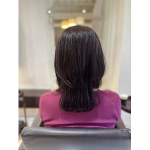 美髪カラー　ピンクブラウン