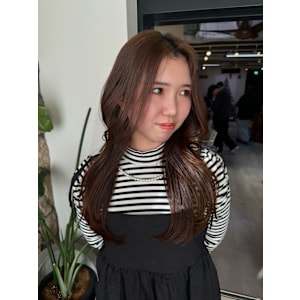 韓国風くびれ巻き/ロングレイヤー/チョコレートブラウン