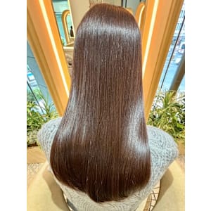 艶カラー　グレージュカラー　髪質改善トリートメント