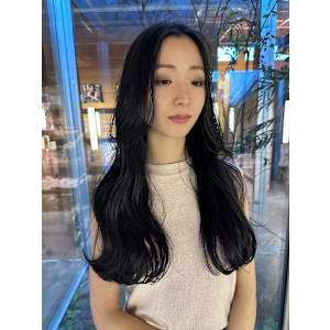 20代30代40代/ネイビーカラー/ロング/ツヤ髪スタイル