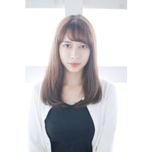 内巻きワンカール/ナチュラルブラウン/ストレート