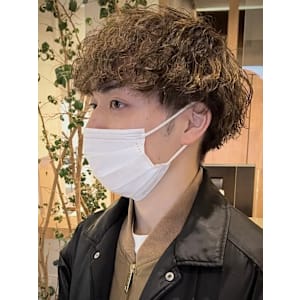 プードルパーマ×ハイライト