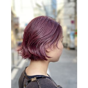 スモーキーピンク×エアリーショート