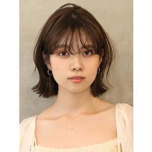 ふんわりバング×外ハネボブ