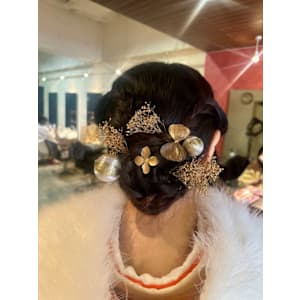 2025　成人の日  編み込みアップ