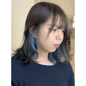 イヤリングカラー×ブルー