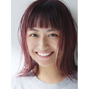 ワインレッドカラー 外ハネボブ【吉田京介】FIRST