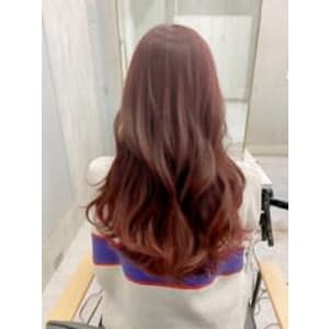 【グラデーション】ピンク裾カラー