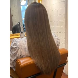 髪質改善　ダメージレスカラー　ベージュカラー　スーパーロング