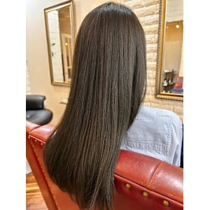 髪質改善カラー　ダメージレスカラー　オリーブベージュ