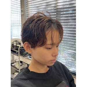 ハンサムショート×パーマ