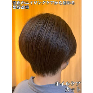 首回りスッキリふんわりショートボブ♪