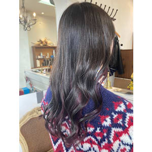 大人女子インナーカラーピンクバイオレットロングくびれレイヤー - CHAINON【シェノン】掲載中