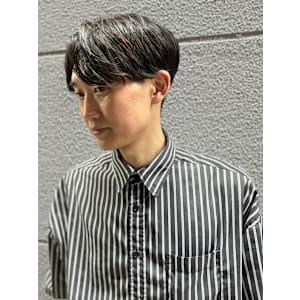 センターパート×ハイライト