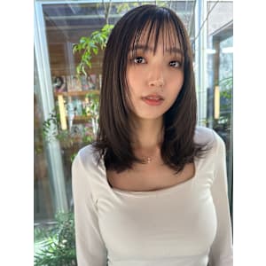 レイヤーカット/顔周りレイヤー/韓国ヘア/30代/20代