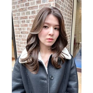 【天神】韓国風レイヤー/オリーブベージュ/ヨシンモリ