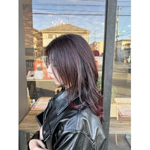 ボルドーカラー グラデーション