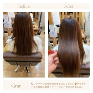 お客様髪質改善データ1602（ピンクベージュ）