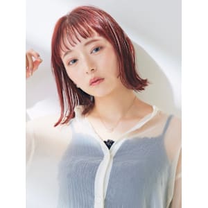 ピンク系カラー/切りっぱなし【新宿/新宿駅】