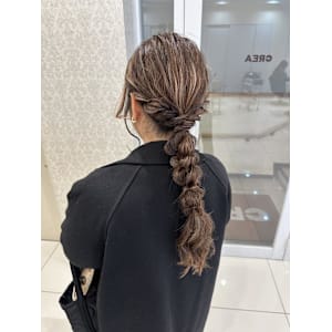 [aina]お呼ばれヘアセット/編み下ろしヘア