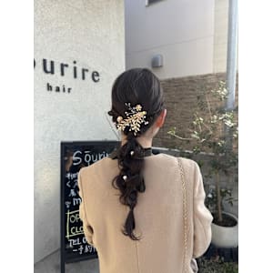 編みおろしヘア