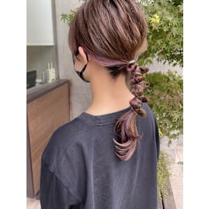 ヌードピンク/ピンクベージュ/インナーカラー/玉ねぎアレンジ - EMU international 春日部本店【エムインターナショナル】掲載中